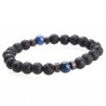 Tibetan Buddha bracelet - moonstone / lava beads - unisexBracelets