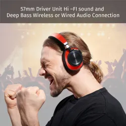 Bluedio 7th - draadloze hoofdtelefoon - Bluetooth - ruisonderdrukking - met microfoon / spraakbedieningOor- & hoofdtelefoons