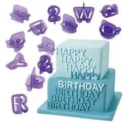 Uppercase alphabet symbols - baking / pastry mold - 40 pieces / set