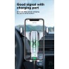 Support de téléphone à gravité - pour bouche d'aération de voiture - support 3 points - avec verrouillage de sécurité