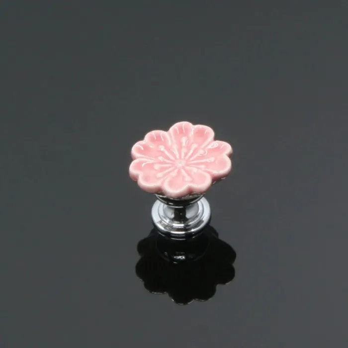 Orchid shaped furniture knobs - handles - ceramicFurniture