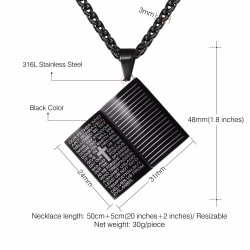 Holy Bible pendant - with necklace - stainless steelNecklaces