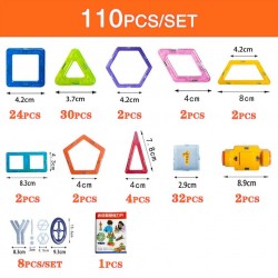 Mini magnetic designer construction building blocks - ideal gift for children -  educational - fun