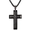 Kruis met gebeden - ketting - roestvrij staalHalskettingen