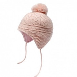 Bonnet tricoté - avec protection des oreilles / pompon - pour filles / garçons