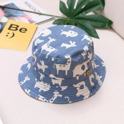 Zomerse bucket hat - met verstelbare touwtjes - voor meisjes/jongens - dierenprintPetjes & mutsjes
