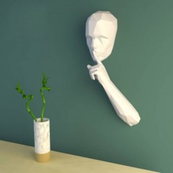 De stille persoon - 3D-papieren model - knutselen - DIYConstructie
