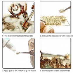 Landschap terreinmodel - simulatie bloem / cluster / wilde roos - DIY miniatuur - 50 stuksConstructie