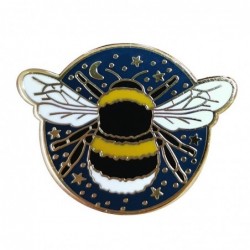 Bumblebee with star / moon - crystal brooch