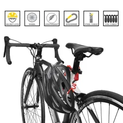 Mini antivol vélo - antivol - corde extensible - combinaison 3 chiffres - 1200mm