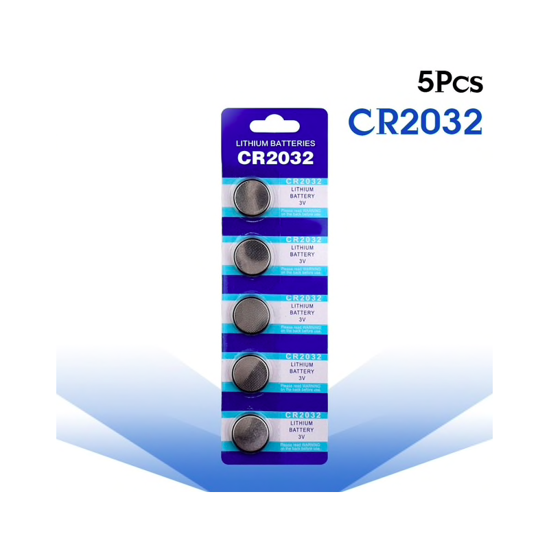 Pile au lithium 3V BR2032 DL2032 ECR2032 CR2032 - Piles bouton - 5 pièces
