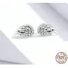 Engelenvleugels met kristallen - 925 sterling zilveren oorbellenOorbellen