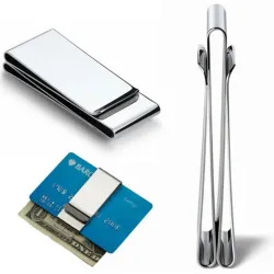 Metalen clip - voor geld / creditcards - roestvrijstalen portemonneePortemonnee