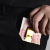 Geld / creditcardhouder / metalen clip - roestvrij staal - op maat gemaakte gravurePortemonnee