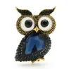 Hibou aux grands yeux - broche cristal