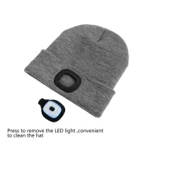 Warme gebreide muts - met LED licht - unisexPetten & Hoeden