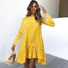 Herfstjurk met stippen - met lange mouwenJurken