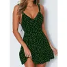 Sexy zomer mini jurkje - stippen - rugloos - met ruches bandjesJurken