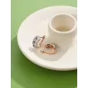 Infinity stijl oorbellen - met blauwe kubieke zirkoonOorbellen