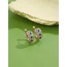 Infinity stijl oorbellen - met blauwe kubieke zirkoonOorbellen