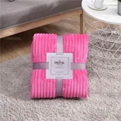 Quilted flannel blanket - super soft - bedspread - throw over for sofa - winter warm