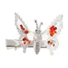 Hollow-out butterfly - hair clip with crystal decorationsHair clips