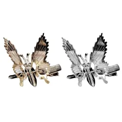 Uitgeholde bewegende vlinder - metalen haarclipHaarspelden