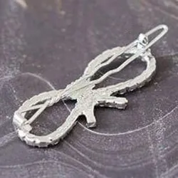 Bow shaped crystal hair clipHair clips