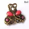 Crab shaped hairclip - with crystal decorations - girls / women