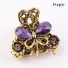 Crab shaped hairclip - with crystal decorations - girls / women
