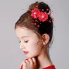 Bridal flower hairclip - with pearl decorations