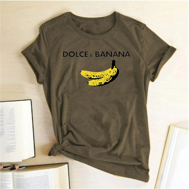 Dolce & Banana - funny print t-shirt - short sleeveBlouses & shirts