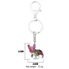 French bulldog shaped - metal keyring