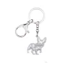 French bulldog shaped - metal keyring
