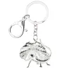 Emaille hagedis met franjes - metalen sleutelhangerSleutelhangers