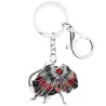 Enamel frilled lizard - metal keychainKeyrings