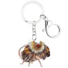 Enamel frilled lizard - metal keyring