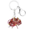 Enamel frilled lizard - metal keyring