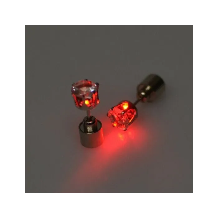LED light up earring - stainless steel - 1 piece