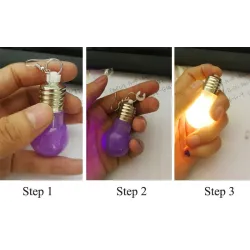 Bolvormige oorbellen - met LED-lichtOorbellen