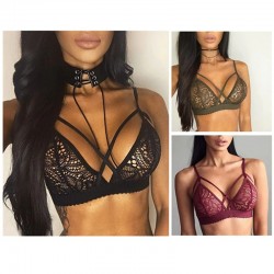 Sexy lace bra - cross front strapsLingerie