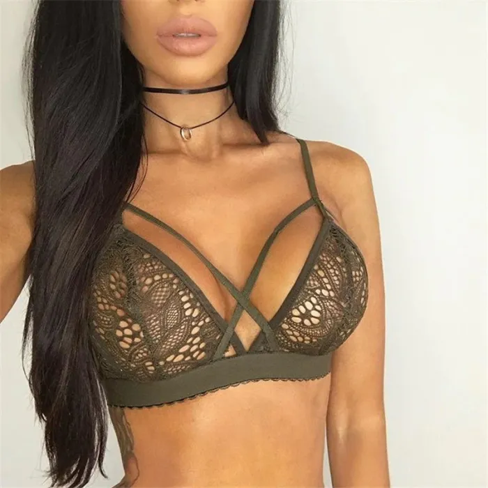 Sexy kanten bh - gekruiste bandjes aan de voorkantLingerie