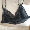 Sexy lace bra - deep V neck - short top