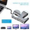 USB type-C - HUB type-C naar HDMI 4K VGA-adapter - RJ45 Lan Ethernet - SD - TF - 3,5 mm jackHDMI-schakelaars