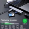 USB HUB-C HUB-adapter - 6 in 1 USB-C naar USB 3.0 HDMI - splitterHDMI-schakelaars