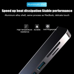 USB HUB-C HUB-adapter - 6 in 1 USB-C naar USB 3.0 HDMI - splitterHDMI-schakelaars