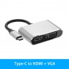 USB type-C - HUB type-C naar HDMI 4K VGA-adapter - RJ45 Lan Ethernet - SD - TF - 3,5 mm jackHDMI-schakelaars