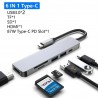 USB HUB-C HUB-adapter - 6 in 1 USB-C naar USB 3.0 HDMI - splitterHDMI-schakelaars