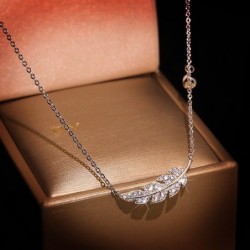 Silver feather necklace - 925 sterling silver