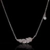 Silver feather necklace - 925 sterling silver